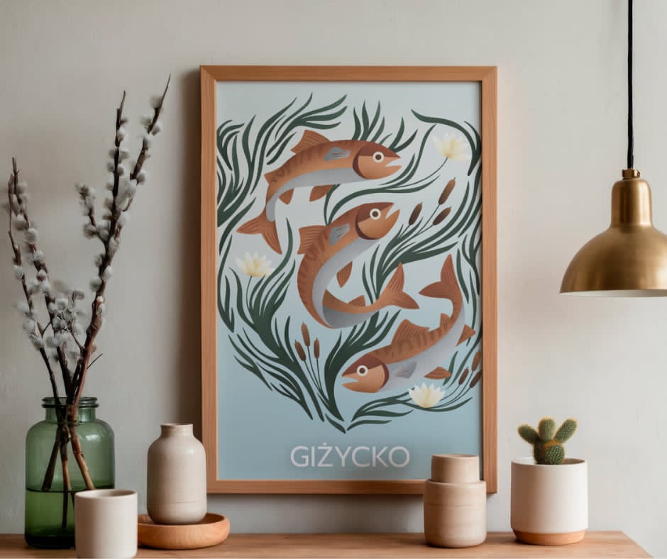 Plakat Giżycko - ryby